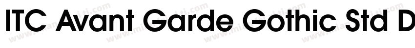 ITC Avant Garde Gothic Std Demi Con字体转换